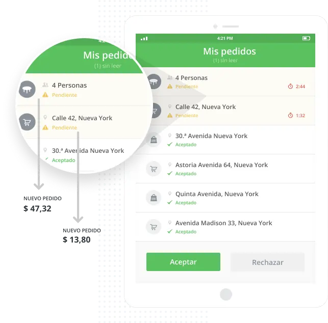 Manten tu restaurante full con este sistema de pedidos para restaurantes gratis. Utiliza nuestra app para tomar pedidos de clientes gratis y vende a más personas.