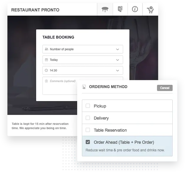 système de réservation en ligne restaurant