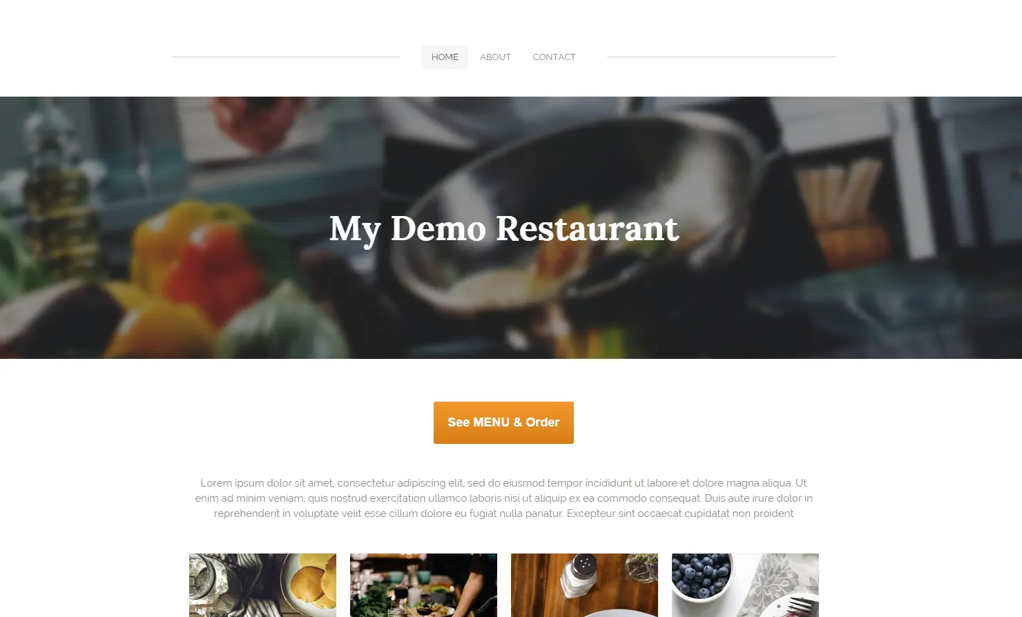 weebly restaurant website demo